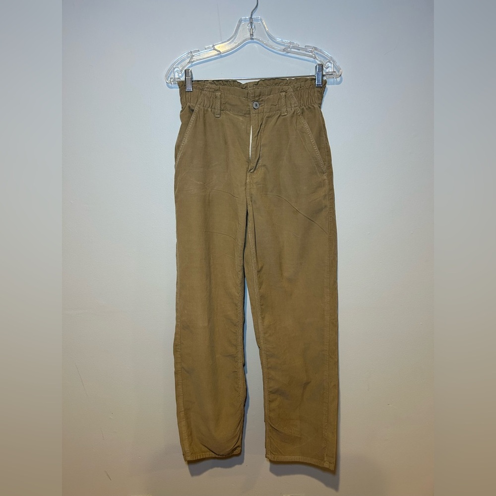 American Eagle Corduroy Pants Women’s Size 6 Short Khaki Brown HighRise Straight